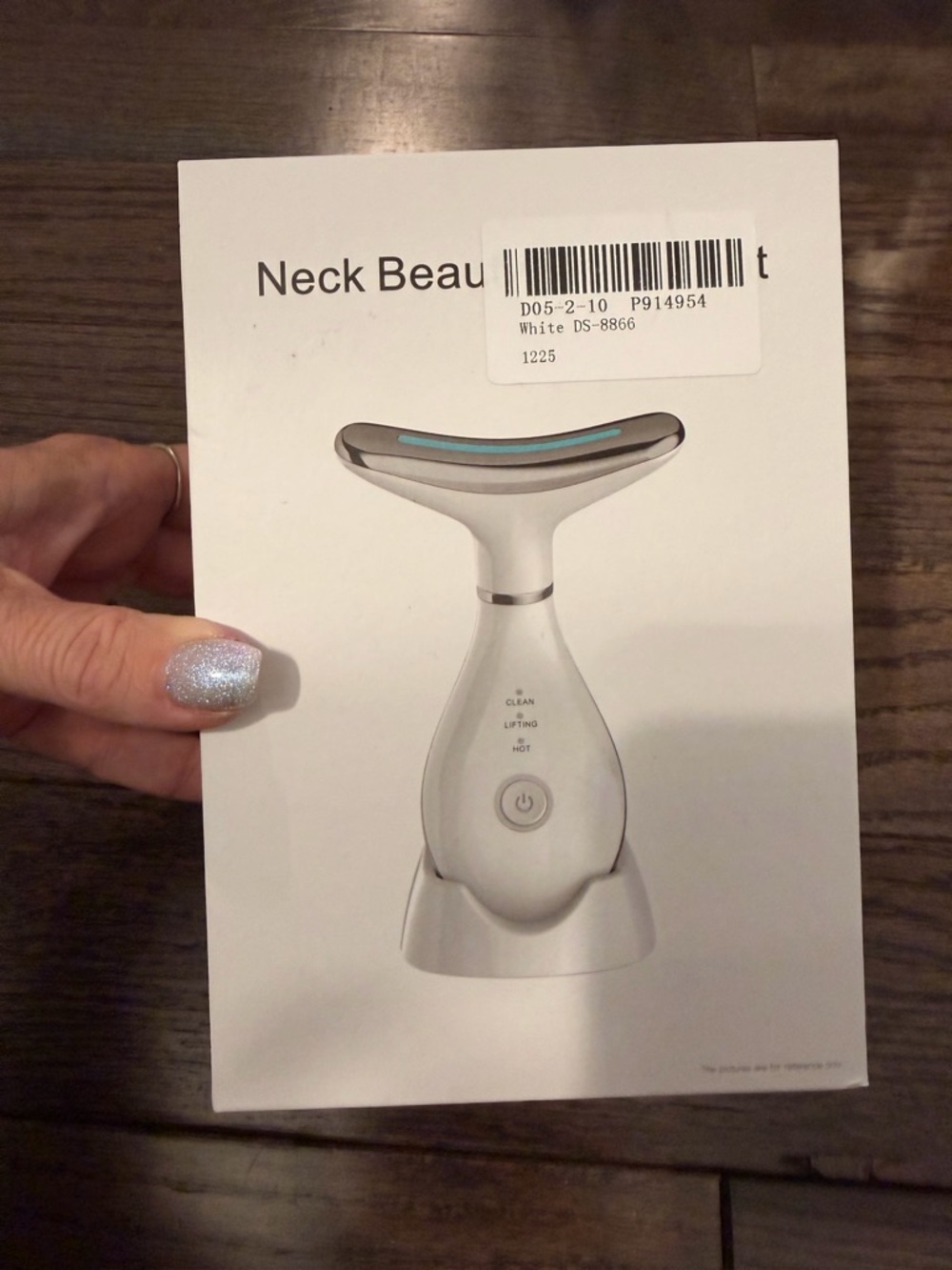 Neck Beauty Sculpting Massager - White with Teal Accent